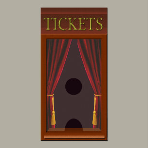 Faux Movie Theater Ticket Window Poster