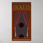 Faux Movie Theater Ticket Window Poster at Zazzle