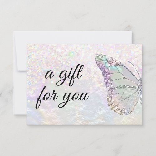 faux nacre butterfly  gift certificate