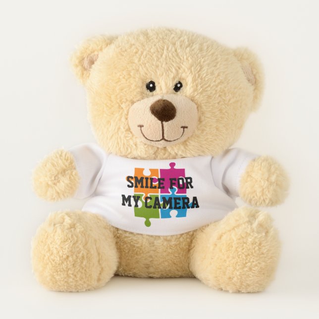 Faux Nanny Camera Lovey Child Guardian Teddy Bear (Front)