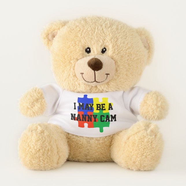 Faux Nanny Camera Lovey Child Guardian Teddy Bear (Front)