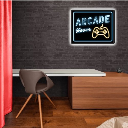 Faux Neon Arcade Room LED Sign