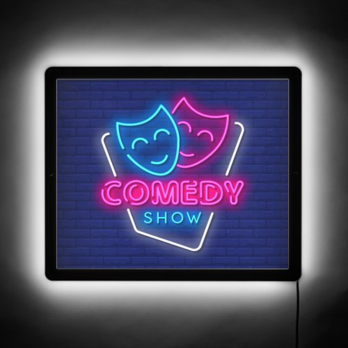 Faux Neon Comedy Show Club Bar Window Advert LED Sign