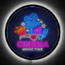 Faux Neon Home Cinema Movie Time Popcorn Accent  LED Sign