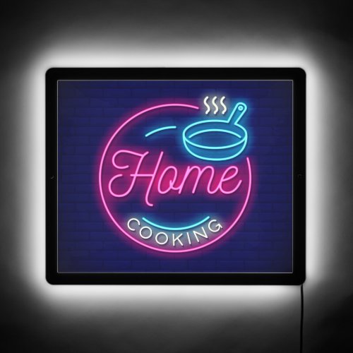 Faux Neon Home Cooking Skillet Frying Pan LED Sign