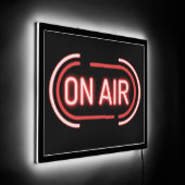 Faux Neon Podcast Live On Air Recording Studio LED Sign (Angle)
