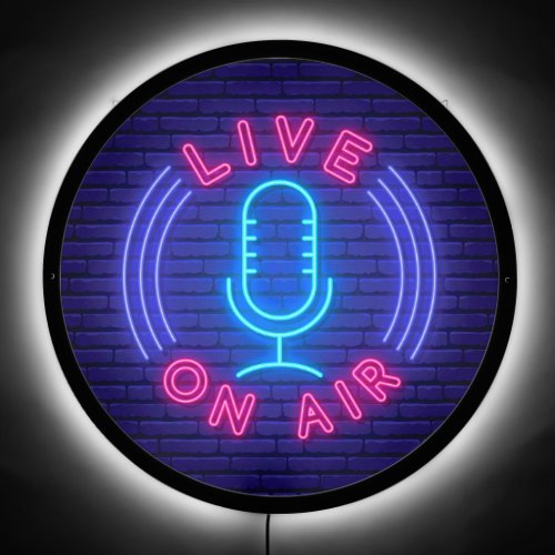 Faux Neon Podcast Live On Air Vlog Studio 2 Wall LED Sign