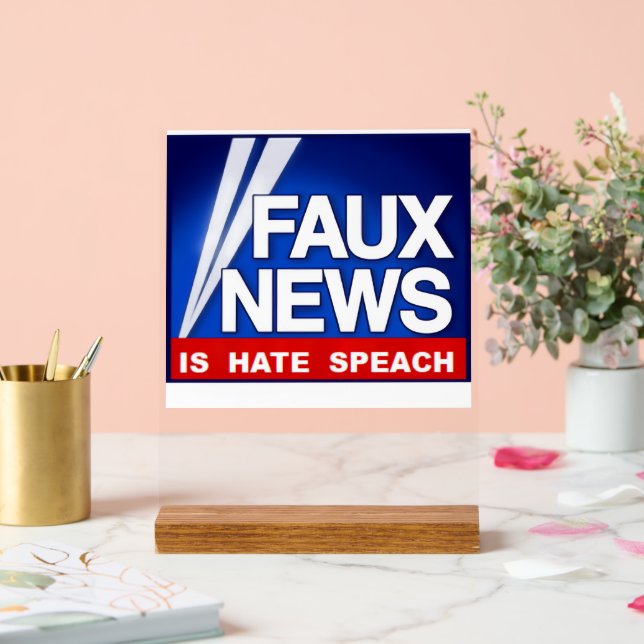 Faux News Acrylic Sign (Wedding)