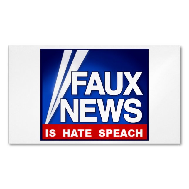 Faux News Business Card Magnet (Front)