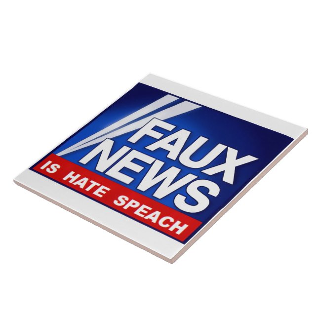 Faux News Ceramic Tile (Side)
