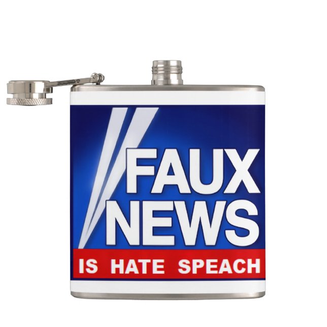 Faux News Flask (Opened)