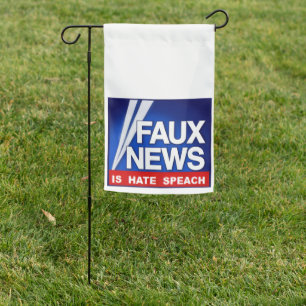 Faux News Garden Flag