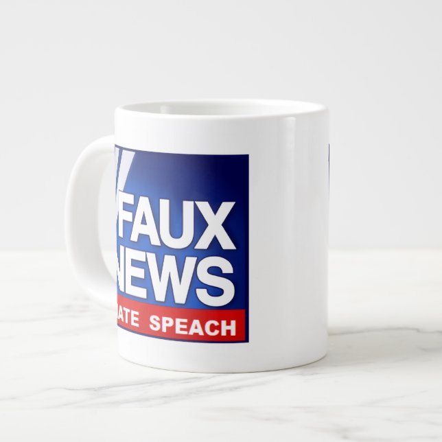 Faux News Giant Coffee Mug (Front Left)