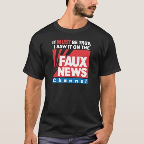 Faux News on Dark T_Shirt