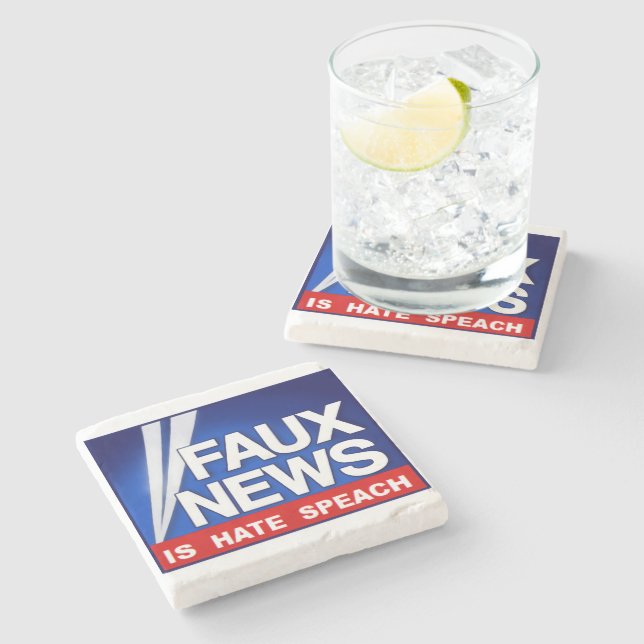 Faux News Stone Coaster (Side)