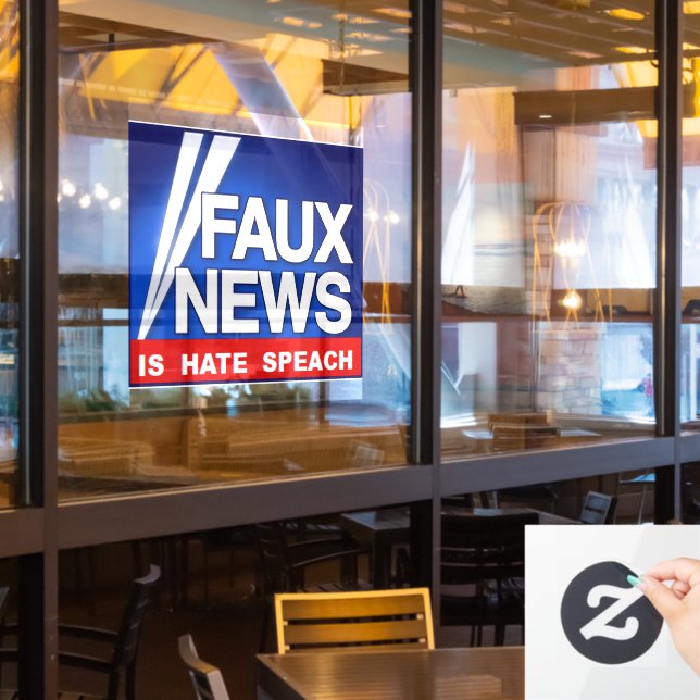 Faux News  Window Cling (Restaurant Window)