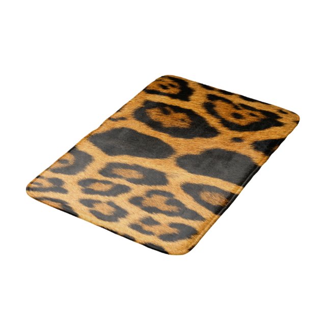 Faux Ocelot Skin Bathroom Mat (Angled)