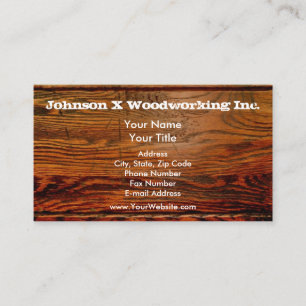 Faux Oiled Wood Plank Personalized Custom Business Card
