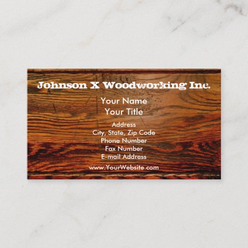 Customizable Faux Oiled Wood Plank Personalized Custom Business Card