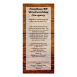 Faux Oiled Wood Plank Personalized Custom Rack Card
