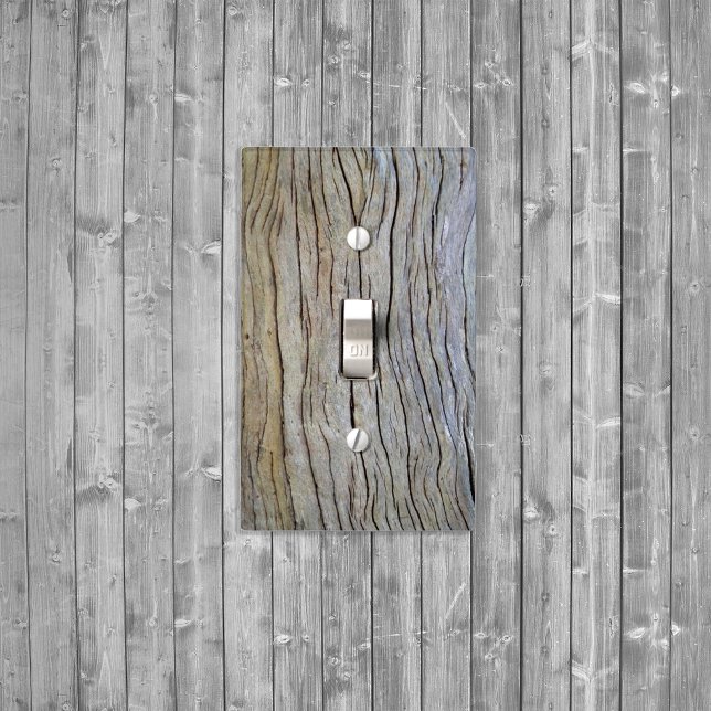 Faux Old Cypress Tree Bark Light Switch Cover (Creator Uploaded)