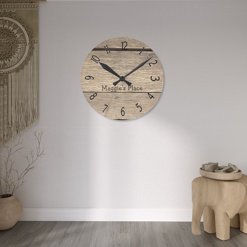 Faux Old Wooden BarrelCustom Round Clock