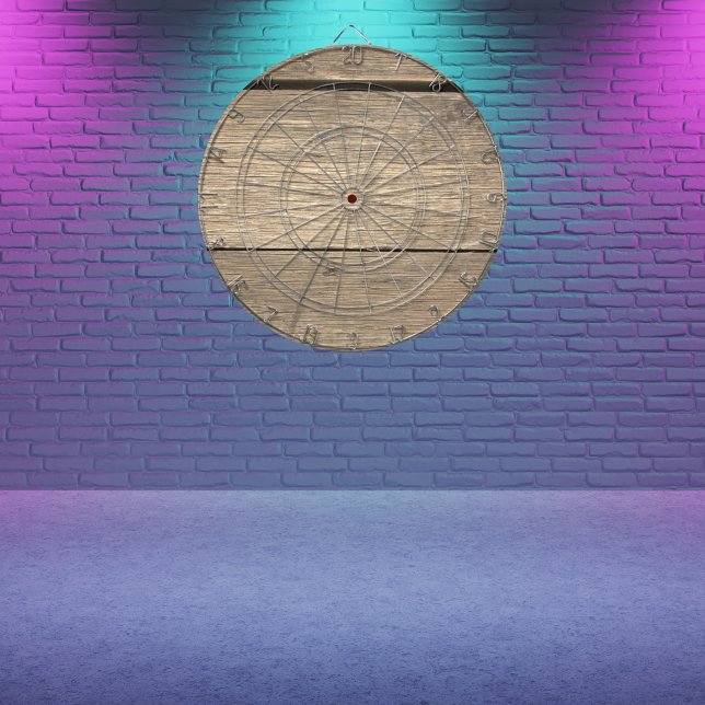 Faux Old Wooden Barrel Dartboard With Darts (Creator Uploaded)
