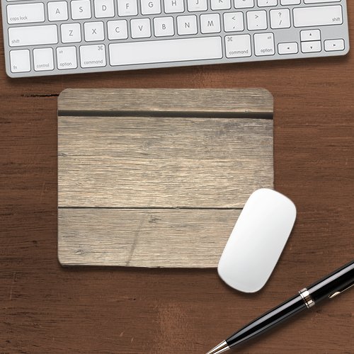 Faux Old Wooden Barrel Mouse Pad