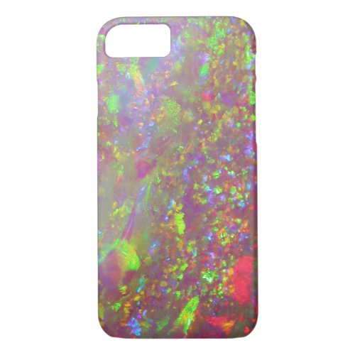 Faux opal gem gemstone bling bokeh hipster hologra iPhone 87 case