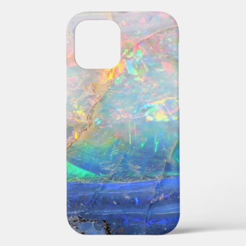 Faux opal gem gemstone mineral bling boho hipster  iPhone 12 case
