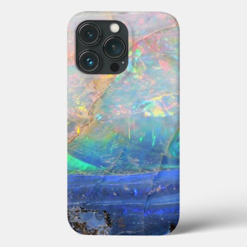 Faux opal gem gemstone mineral bling bokeh hipster iPhone 13 pro case