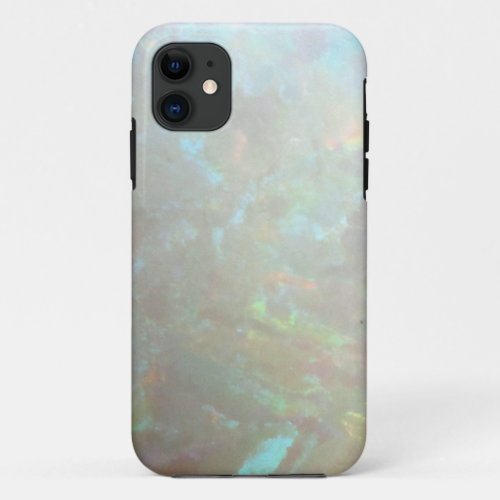 Faux opal gem gemstone mineral photo hipster bokeh iPhone 11 case