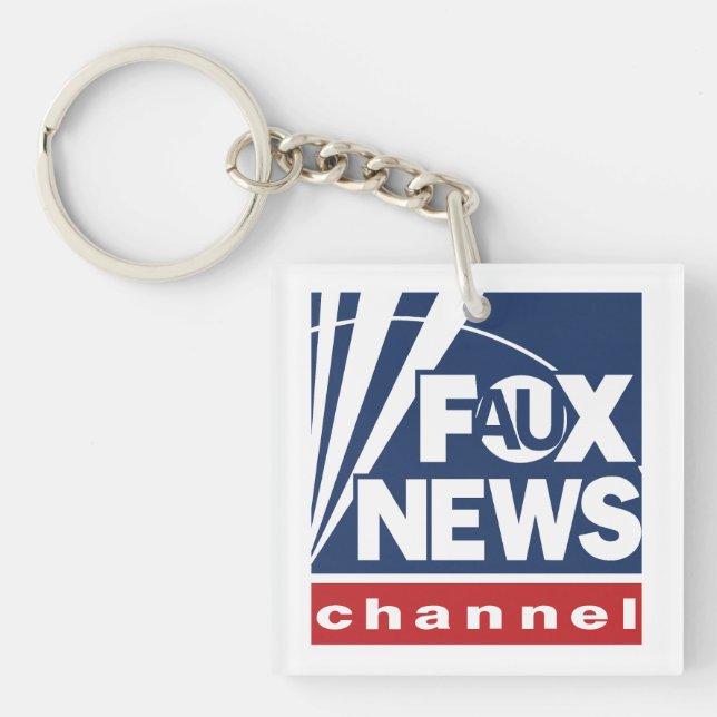 Faux or Fox News spoof  Keychain (Front)