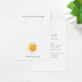 Faux Orange Gold Foil Circle Earring Display Cards (Desk)