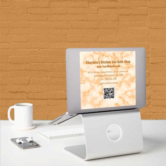 Faux Orange Marble Sticker (Faux Orange Marble Sticker by Office Accessories Shop)