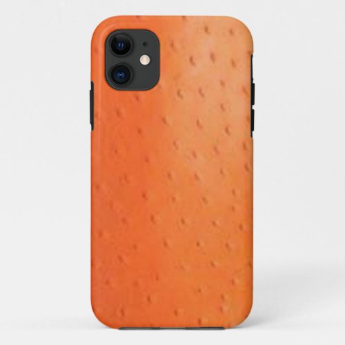 Faux Orange Ostrich Skin Case_Mate Case