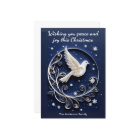 Faux Papercraft Dove of Peace Elegant Christmas
