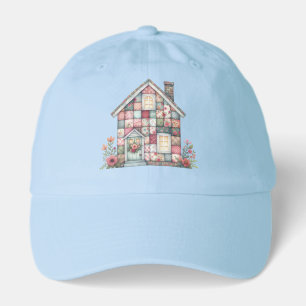 Faux Patchwork Cottagecore Floral House Hat