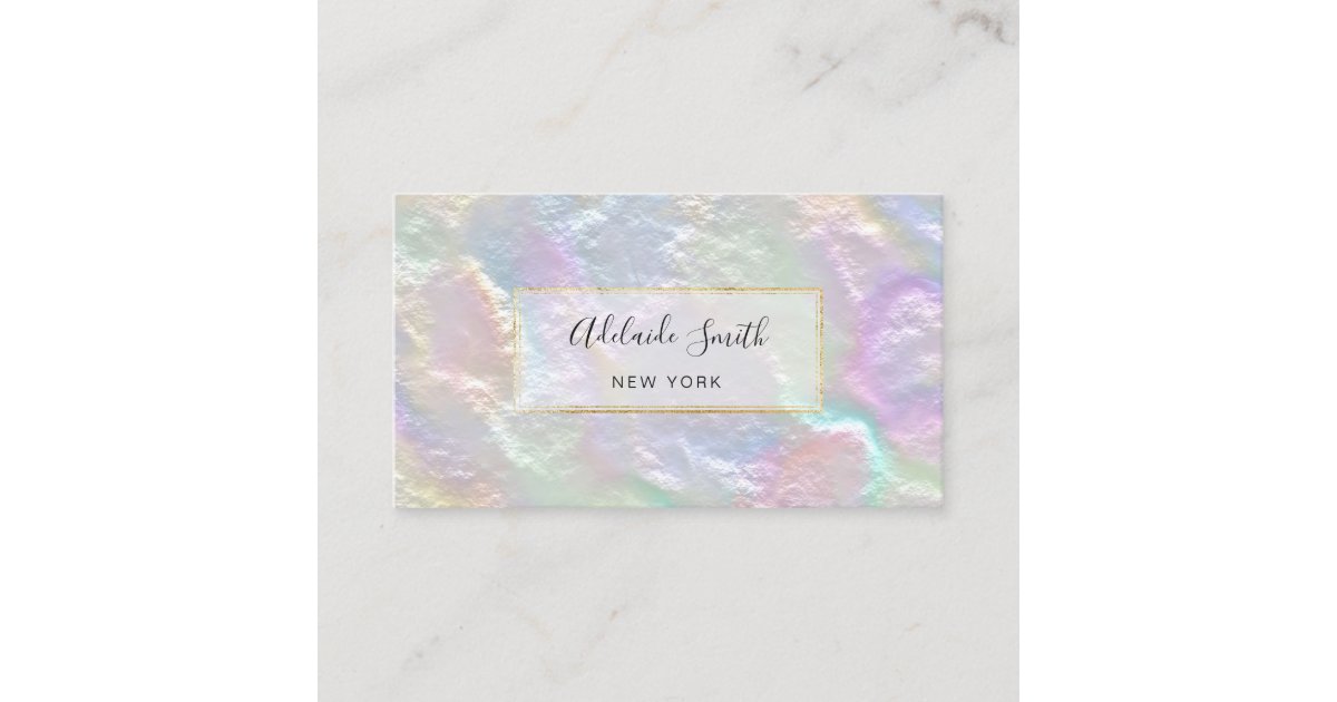 FAUX pearlescent design Business Card | Zazzle