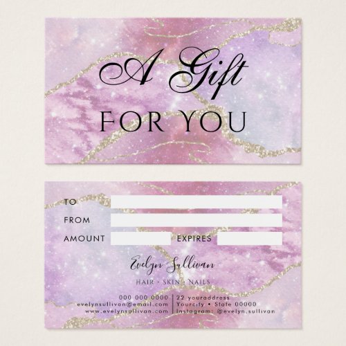 Faux Pearlescent Effect Gift Card
