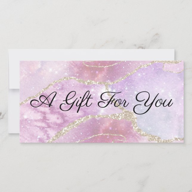 faux pearlescent effect gift certificate (Front)