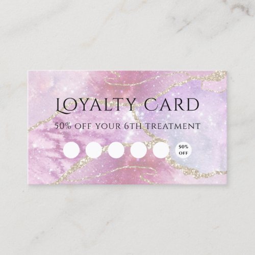 Faux Pearlescent Effect Loyalty Card