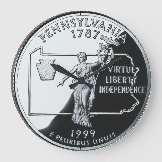 Faux Pennsylvania State Quarter Clock (Front)