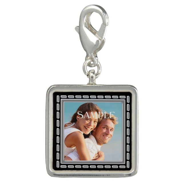 Faux Pewter Ornate Frame Template Charm (Front)