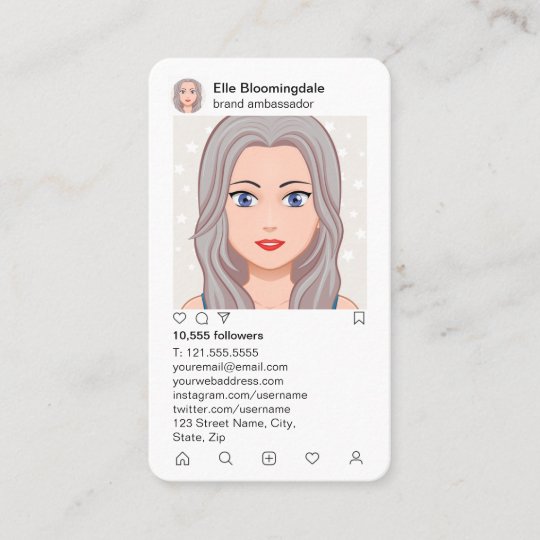 faux phone cover instagram style business card zazzle