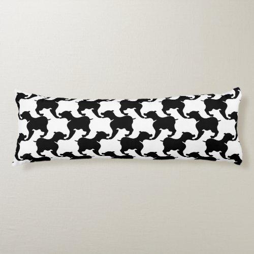 Faux pied_de_poule with Dogs fashion Body Pillow 2