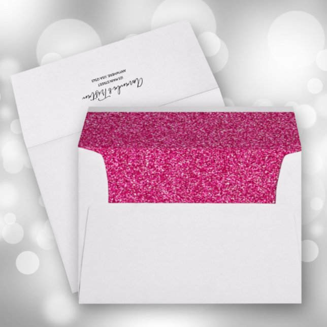 Faux Pink Glitter 5 x 7 Envelope (Creator Uploaded)