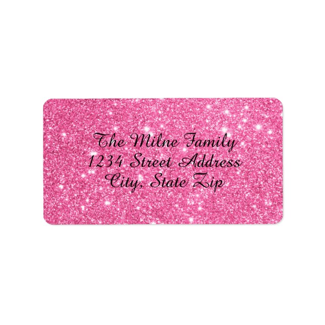 Faux Pink Glitter - Address Labels (Front)