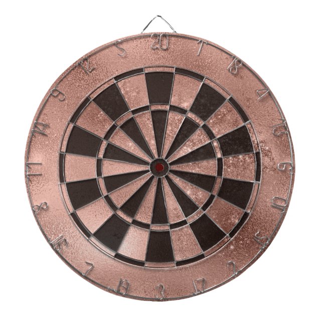 Faux pink Glitter and foil Dart Board (Front)