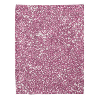 Faux Pink Glitter Texture Look-like Graphic Duvet Cover